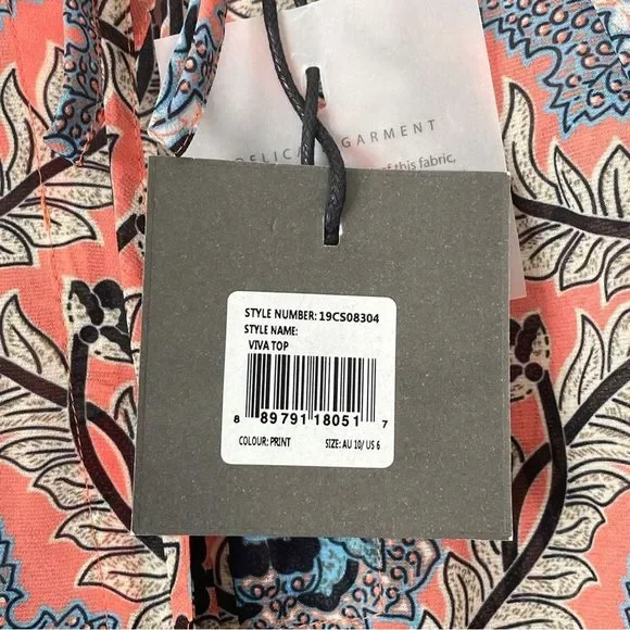 Cooper St Viva Sheer Floral Paisley Print Top - Picture 4 of 9